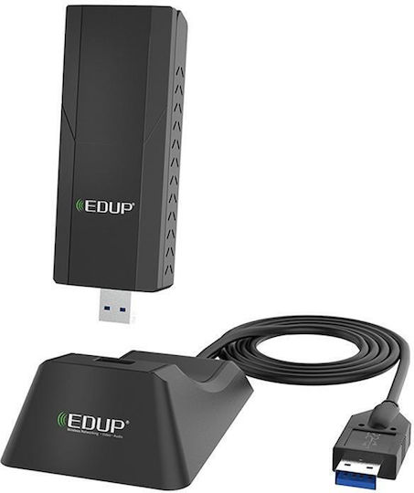 Edup Ep-ac1675 Αντάπτορας Δικτύου USB με Ασύρματη Σύνδεση Wi-Fi 1900Mbps
