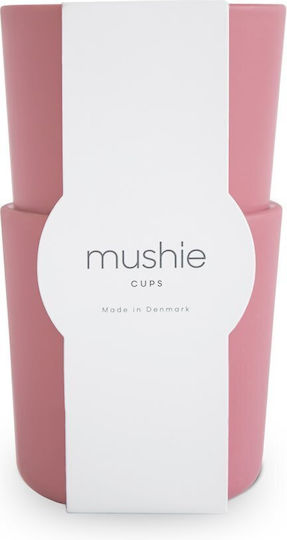 Mushie Baby Cup made of Plastic Pink 220ml for 6m+m+