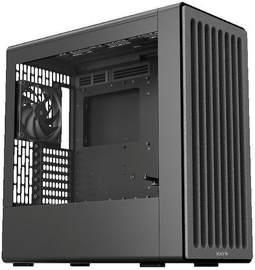 HAVN BF 360 Flow Gaming Midi-Turm Computergehäuse mit Seitenfenster Schwarz