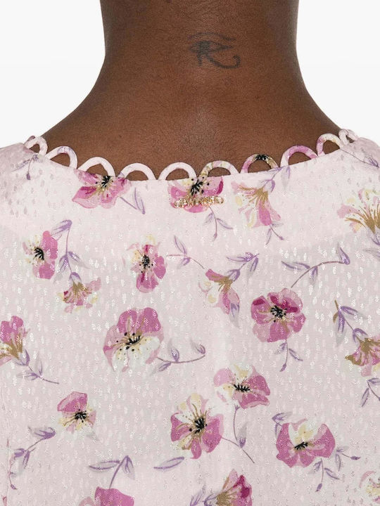 Γυναικεία Μπλούζα Σατέν Floral Pink