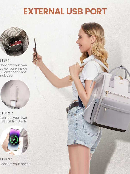 Lovevook Waterproof Backpack Backpack for 15.6" Laptop Beige MB2146