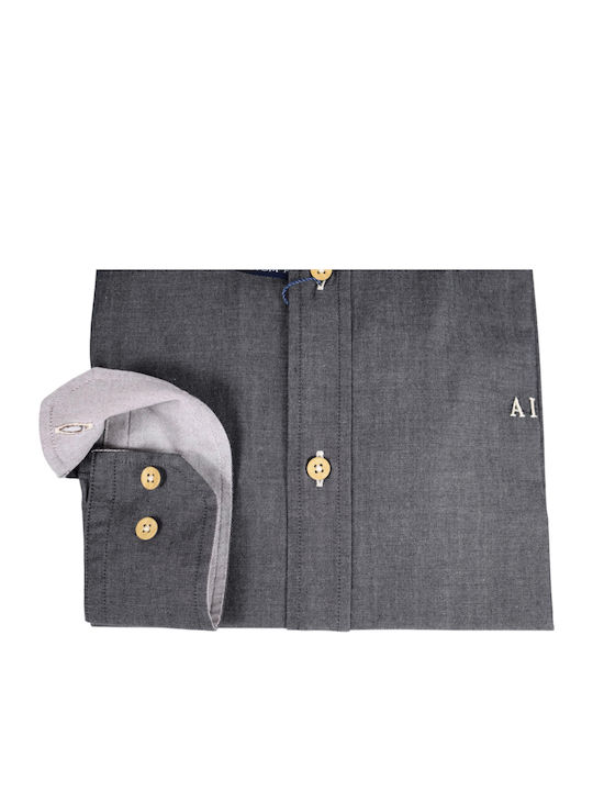 Cu mânecă lungă Denim Cămașă Black