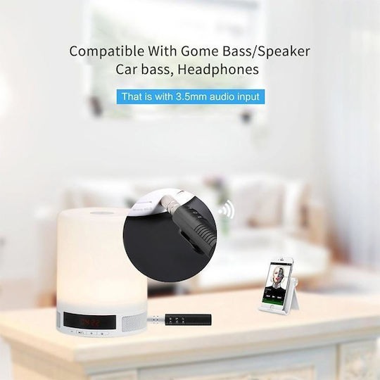 Bluetooth Audio Receiver Lavalier 3.5mm H-139 Metal Adapter Black