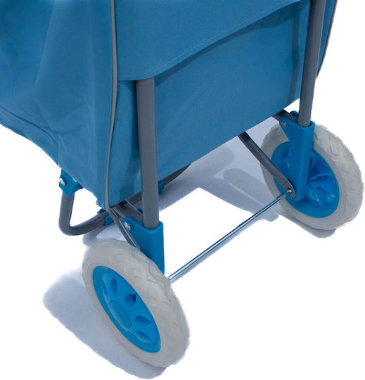 Plastic Coș de cumpărături Pliabil Albastru 34x27x96cm