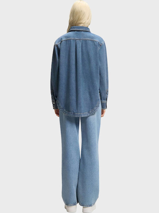 Gareve Women's Denim Long Sleeve Shirt Blue