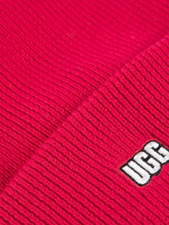 Scatter Graphic Logo Beanie Beanie Knitted in Fuchsia color