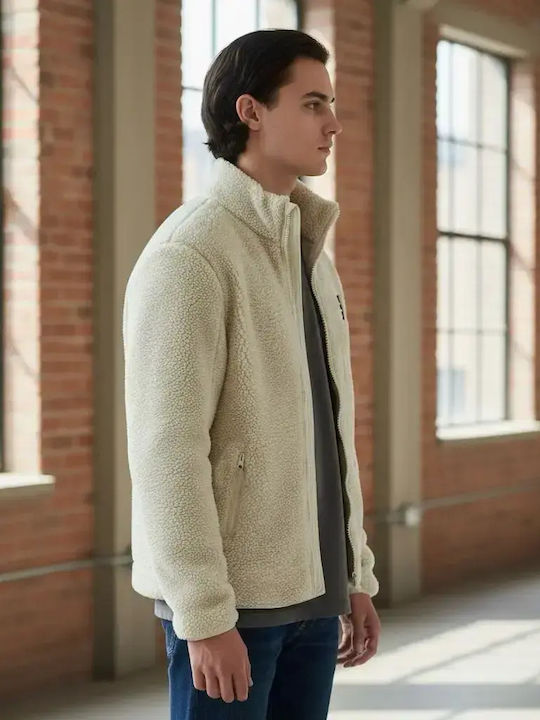 Ανδρική Ζακέτα Fleece Μπεζ