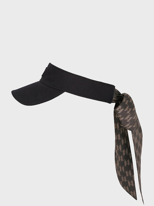 Karl Lagerfeld Fabric Women's Visor Hat Black