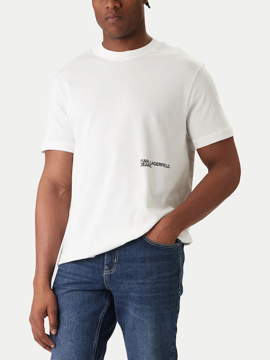T-shirt Λευκό-μαύρο-μπλε