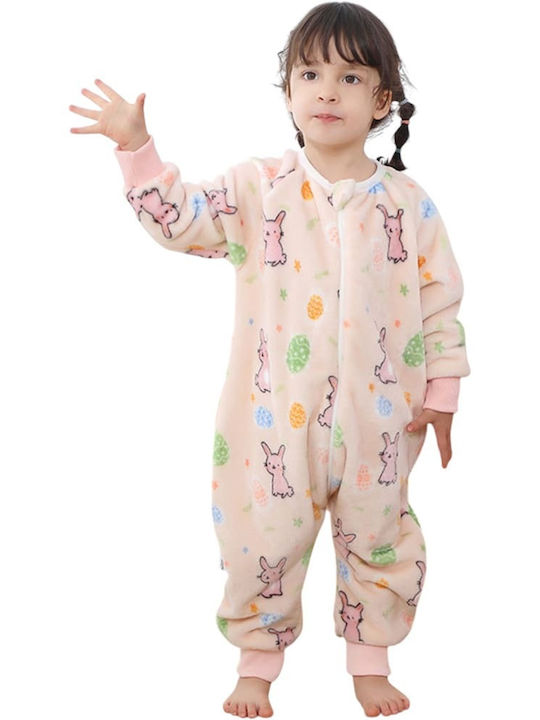 Queen Mother Winter Baby Sleeping Bag with Legs Rabbit Salmon