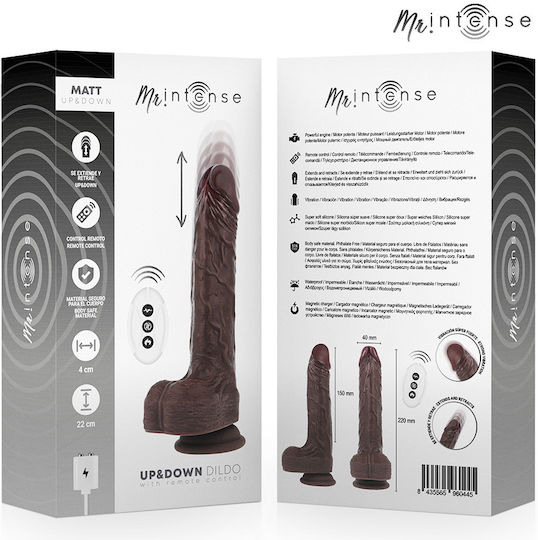 Intense Matt Realistisch Vibrator mit Fernbedienung 15cm Braun