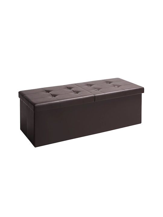Taburet Cu Spațiu De Depozitare Din Lemn Maro 80x40x40cm