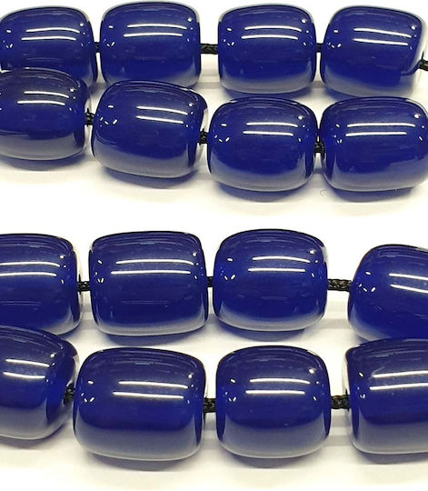 Roloi Komboloi Resin Worry Beads with 17 Beads Blue 30cm