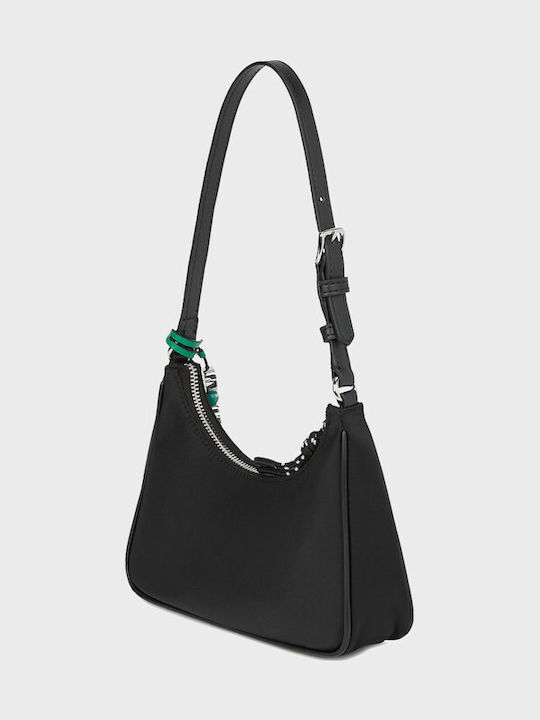 Ikon Damen Schultertasche aus Kunstleder Schwarz