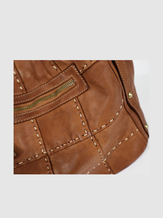 Leder Damenhandtasche Schulter / Handtasche Tabac Braun
