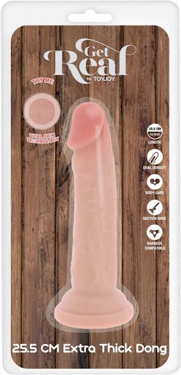Get Real Deluxe Glass Dildo With Suction Cup Flesh