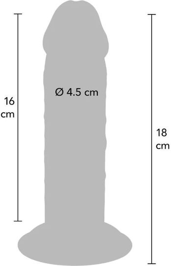 Get Real Deluxe Ρεαλιστικό Dildo με Βεντούζα Flesh 18cm