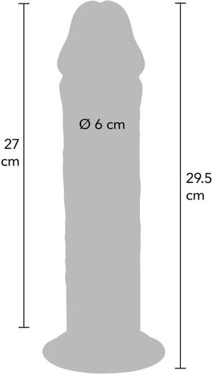 Get Real Deluxe Glass Dildo With Suction Cup Flesh
