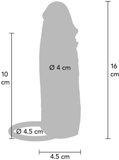 Get Real Penis Extension with Vibration Flesh 16cm