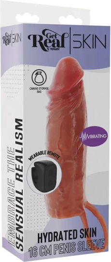 Get Real Penis Extension with Vibration Flesh 16cm