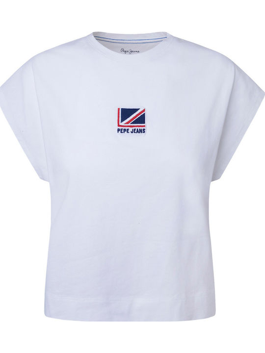 Charlotte Women's Summer Crop Top Cotton Short Sleeve White