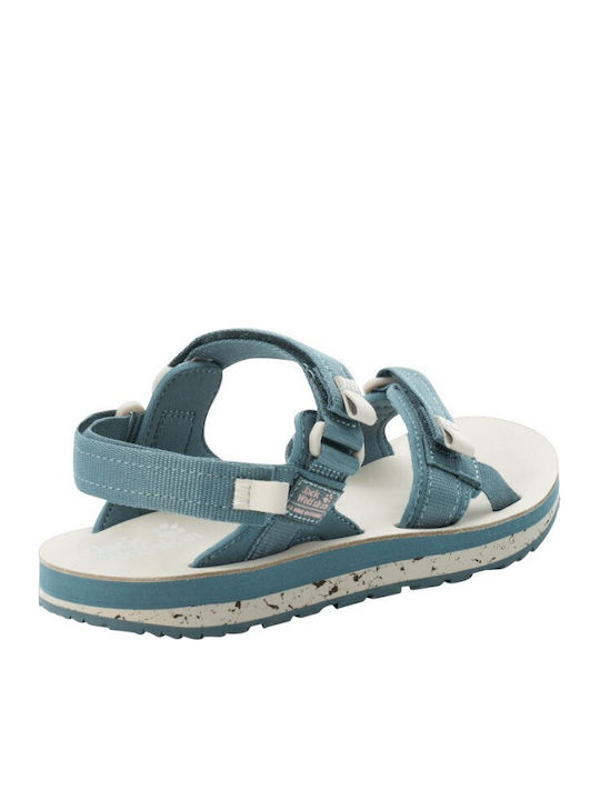Δερμάτινα Γυναικεία Σανδάλια Sporty Μπλε