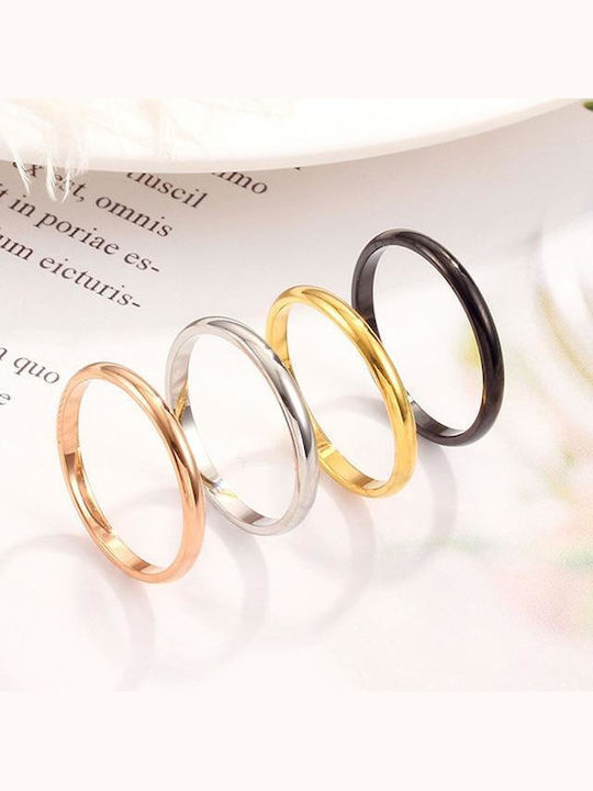Damen Ring aus Stahl Vergoldet