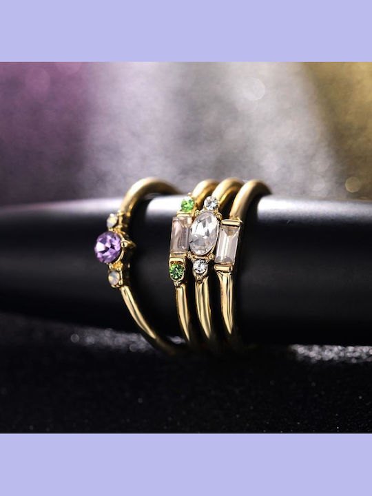 Set Damen Ringe mit Zirkonia