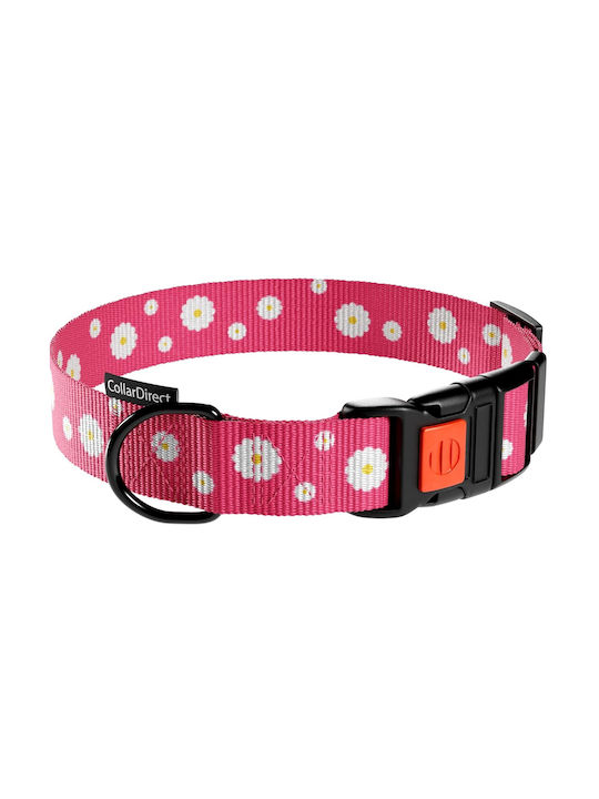 Nylon Hundehalsband Schnalle Verstellbarer Halsumfang 30-40 cm Rosa