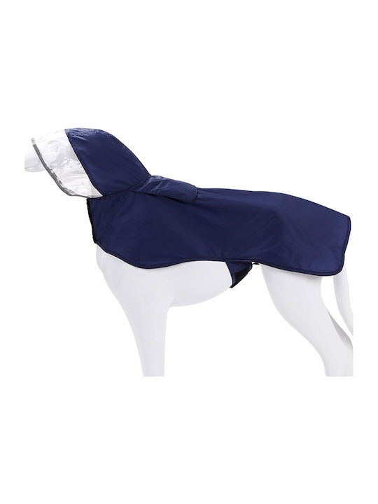 Blue Waterproof Dog Coat with Hood Small
