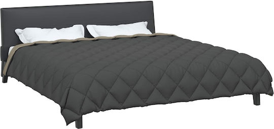 vidaXL Duvet Cover Double 200x240 Light Grey, Anthracite