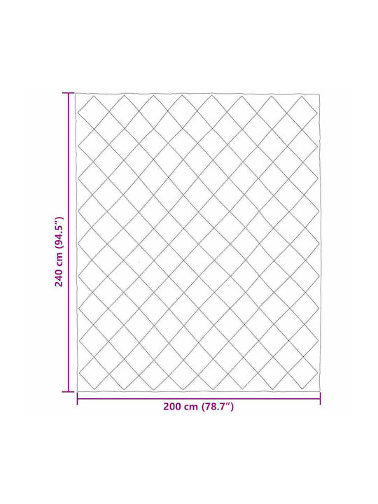 vidaXL Плик за Завивка Двоен 200x240 Taupe