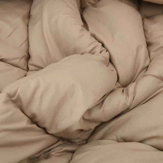 vidaXL Bettbezug Einzelbett 135x220 Taupe