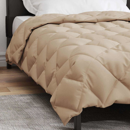 vidaXL Bettbezug Einzelbett 135x220 Taupe