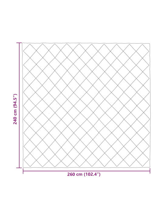vidaXL Плик за Завивка Кинг Сайз 240x260 Taupe