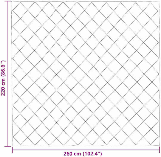 vidaXL Παπλωματοθήκη Υπέρδιπλη 220x260 Taupe