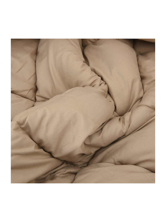 vidaXL Pătură Dublă 200x135cm Taupe