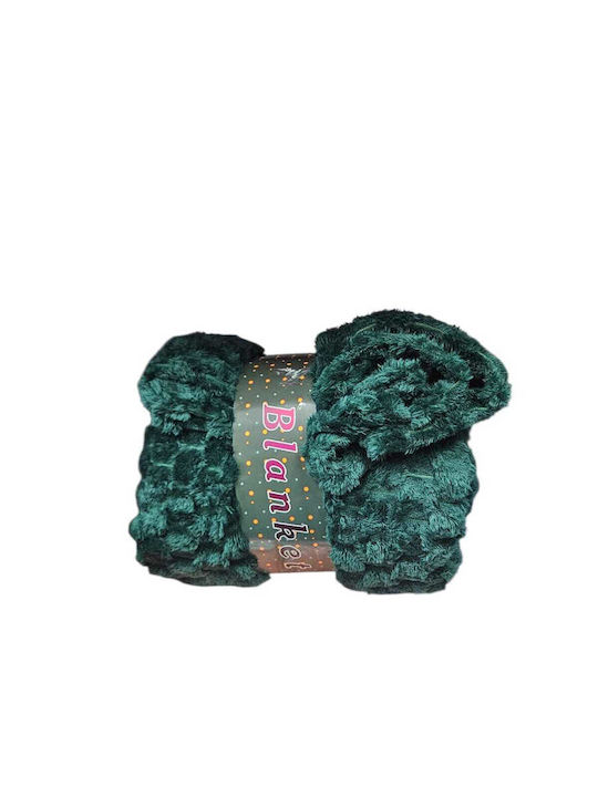 Velvet Blanket Queen Size 220x240cm Petrol