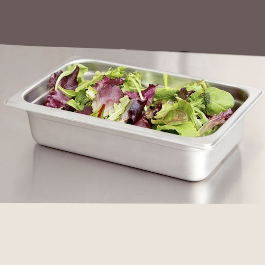 Pufo Stainless Steel Gastronorm Tray Food Storage Sauces Ice Cream Ideal Catering Restaurants Fast Food Horeca 53 X 33 Cm