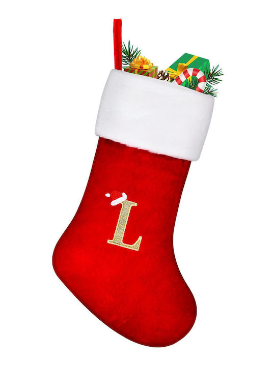 Große Weihnachtliche Dekorationssocke 45 Cm Rote Weihnachtsbrief L