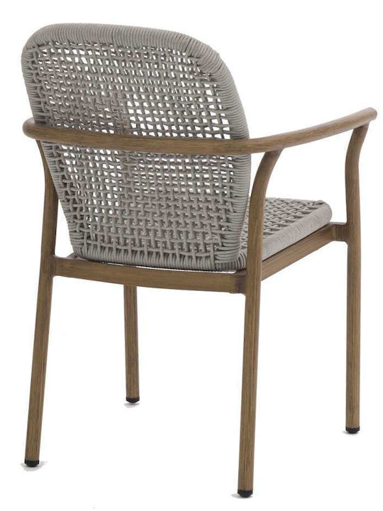 Outdoor Aluminum Pink Outdoor Chair 57.5x62x87cm