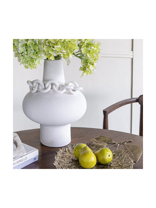 Artekko Decorative Vase Candia White 31x31x40cm