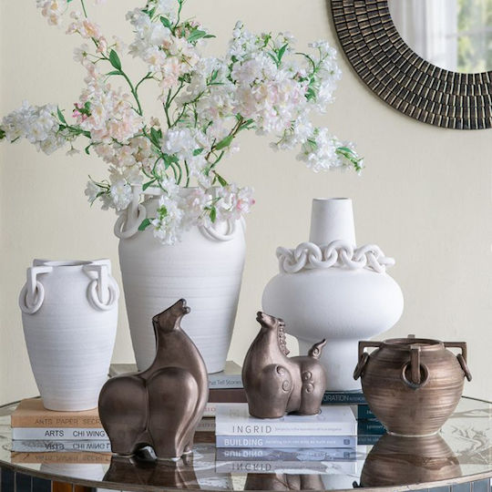 Artekko Decorative Vase Candia White 31x31x40cm