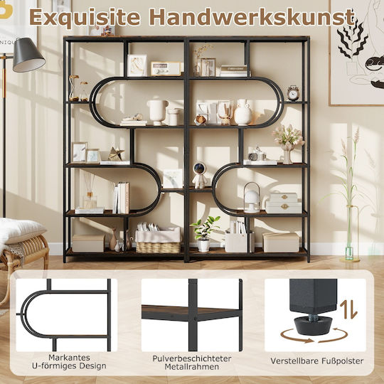 Brown & Black Bookcase 95x30x175cm Brown & Black Bookcase 95x30x175cm