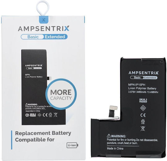 Ampsentrix Kompatibler Ersatzakku für iPhone 15 PRO