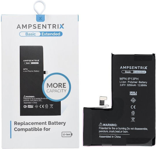 Ampsentrix Kompatible Handy-Akku Ersatz 3250mAh für iPhone 13 Pro