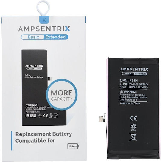 Ampsentrix Συμβατή Μπαταρία Αντικατάστασης για iPhone 12, iPhone 12 Pro