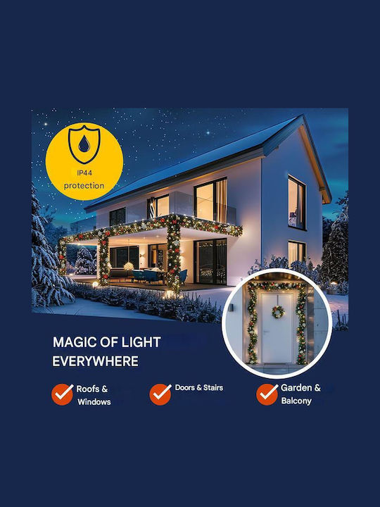 Casaria Lighted Christmas Garland White 1pc