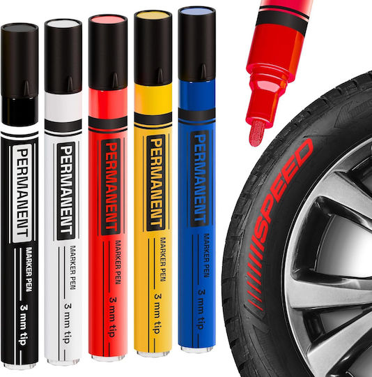 Oz Markere Permanente 3mm Colorat 5buc