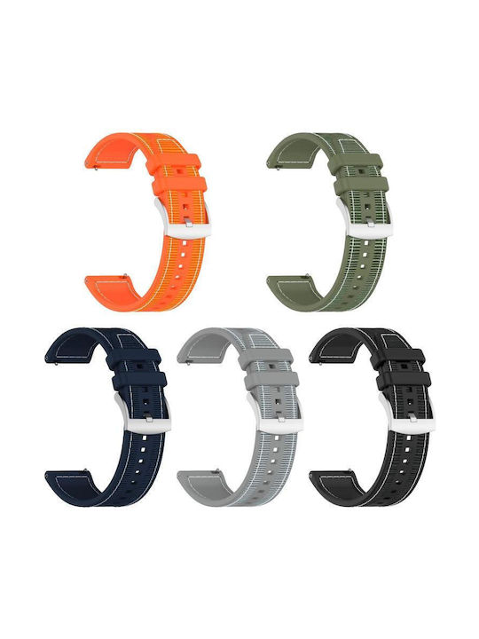 Hybrid Nylon Silicone Braid Watch Strap 20 Mm Coros Pace 2 Apex 2 42 Mm Black
